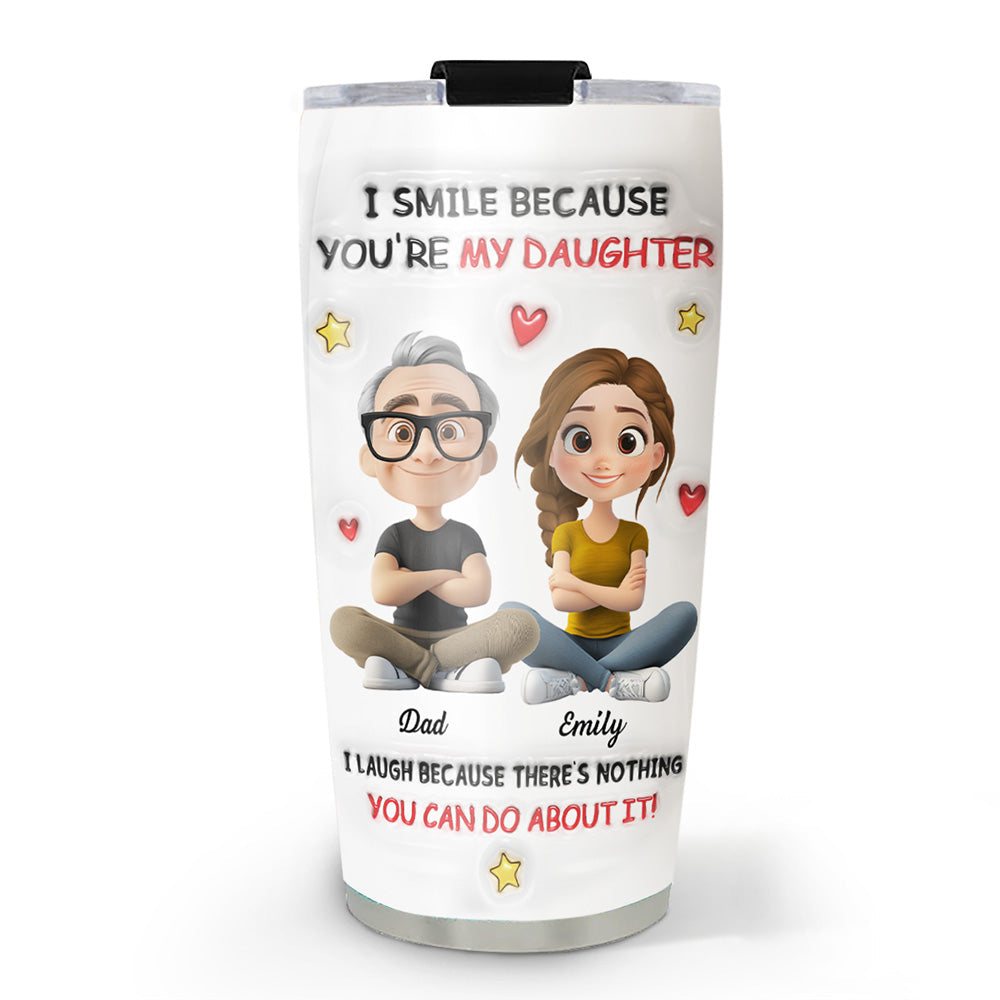 My Daughter - Personalized Custom 3D Inflated Effect Tumbler