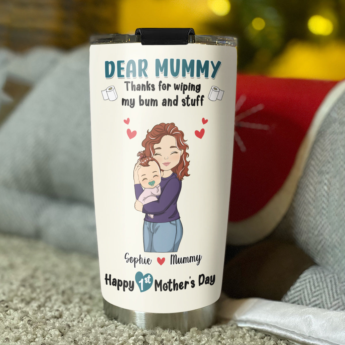 Thank You For 1st Mothers Day - Personalized Custom Tumbler