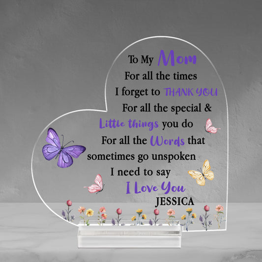 I Need To Say I Love You - Personalized Custom Acrylic Plaque With Base