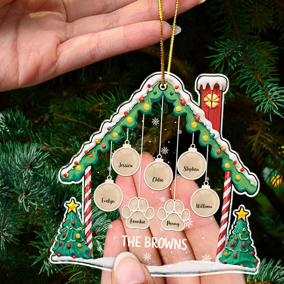 Lovely Family 2 - Personalized Custom Acrylic Ornament