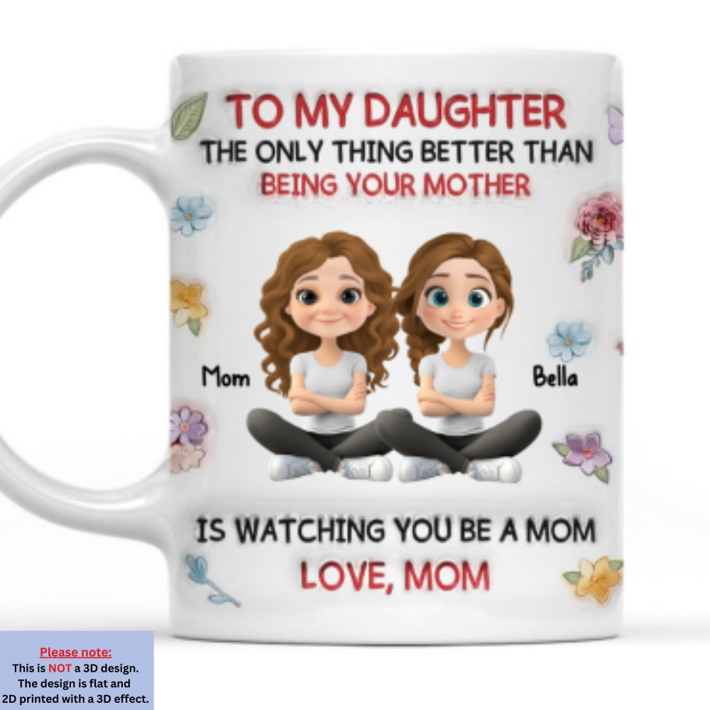 Mom Always Watches Over You - Personalized Custom 3D Inflated Effect Mug
