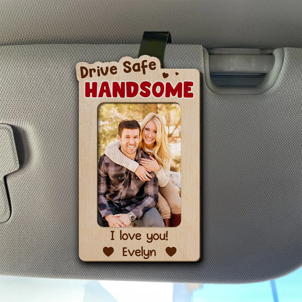 I Love You - Personalized Custom Car Visor Clip