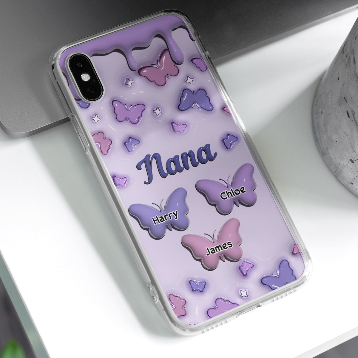 Grandma And Grandkids - Personalized Custom 3D Inflated Effect Phone Case