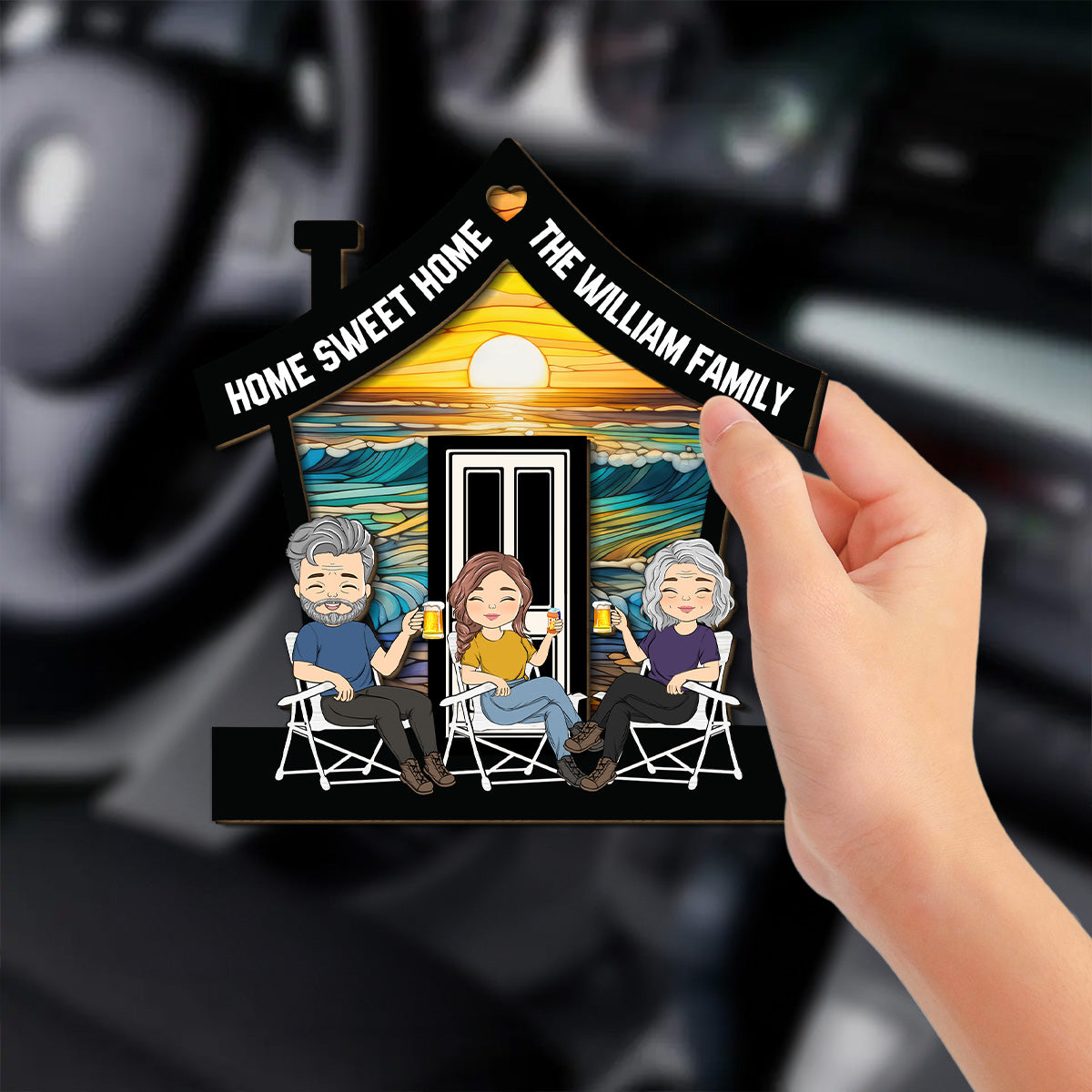 Sweet Home - Personalized Custom Car Visor Clip