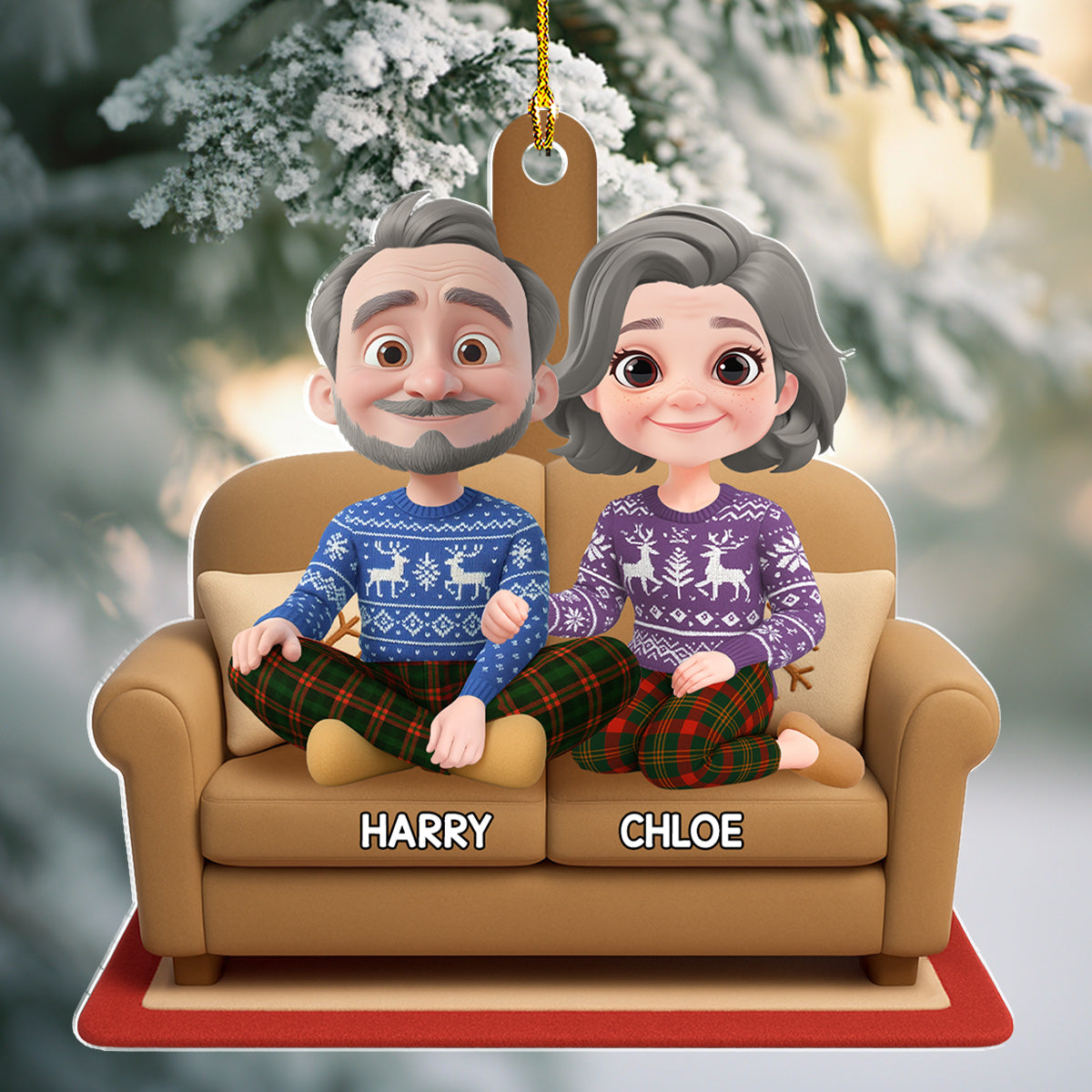 Together Forever - Personalized Custom 3D Effect Acrylic Ornament