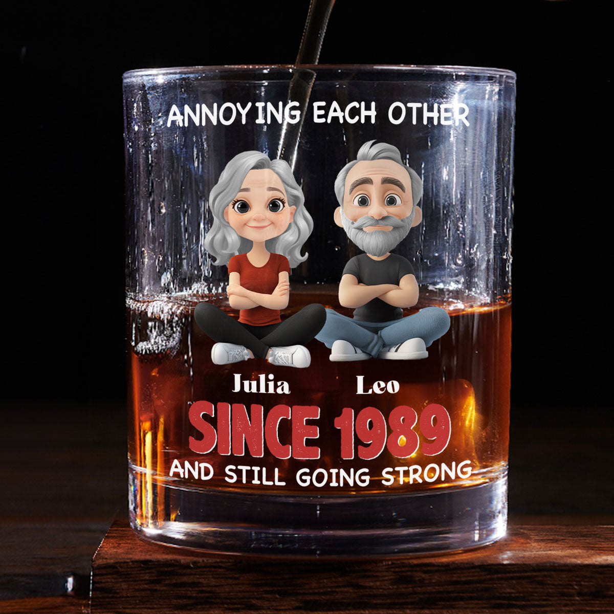 Together Forever - Personalized Custom Whiskey Glass