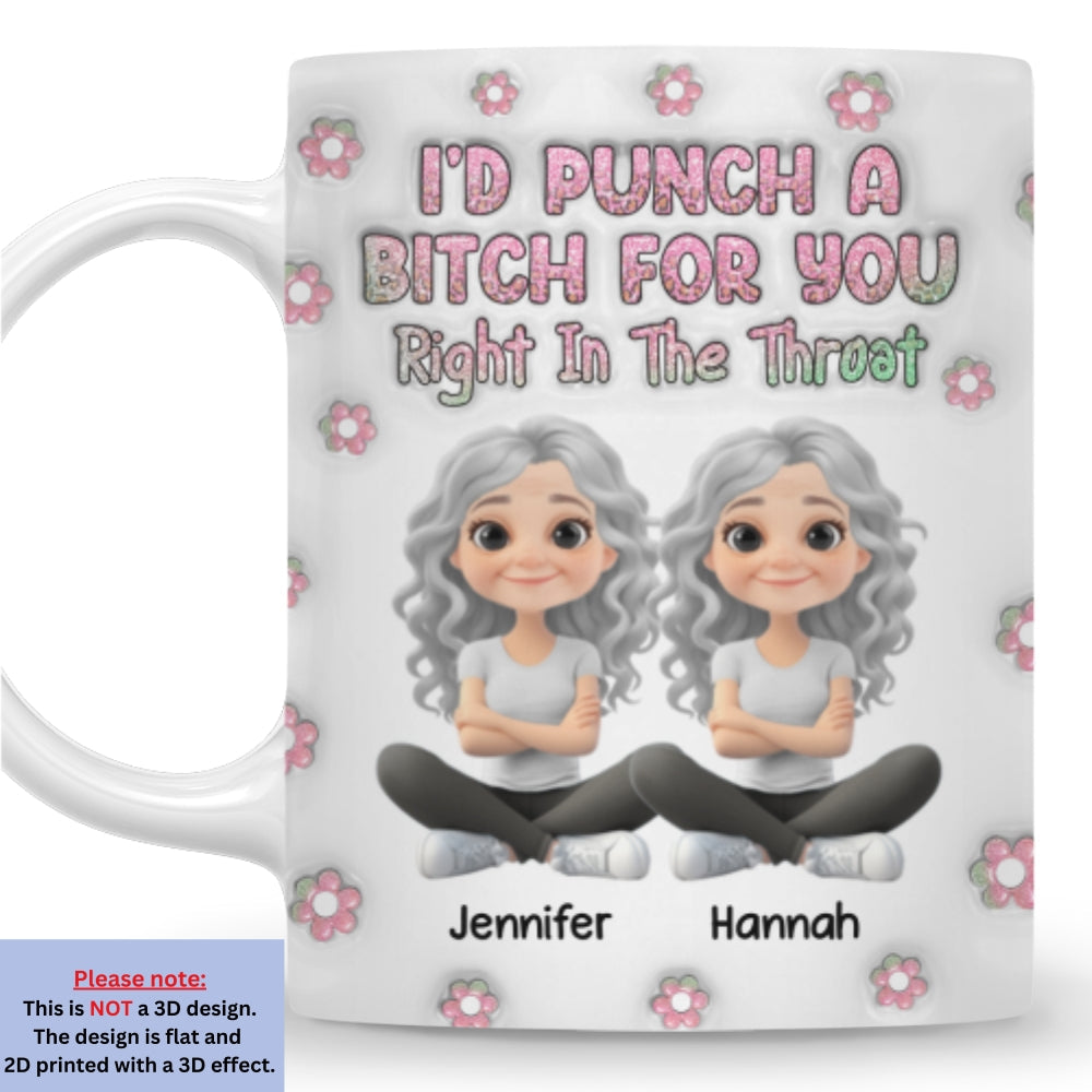 Sisters By Heart - Personalized Custom 3D Inflated Effect Mug