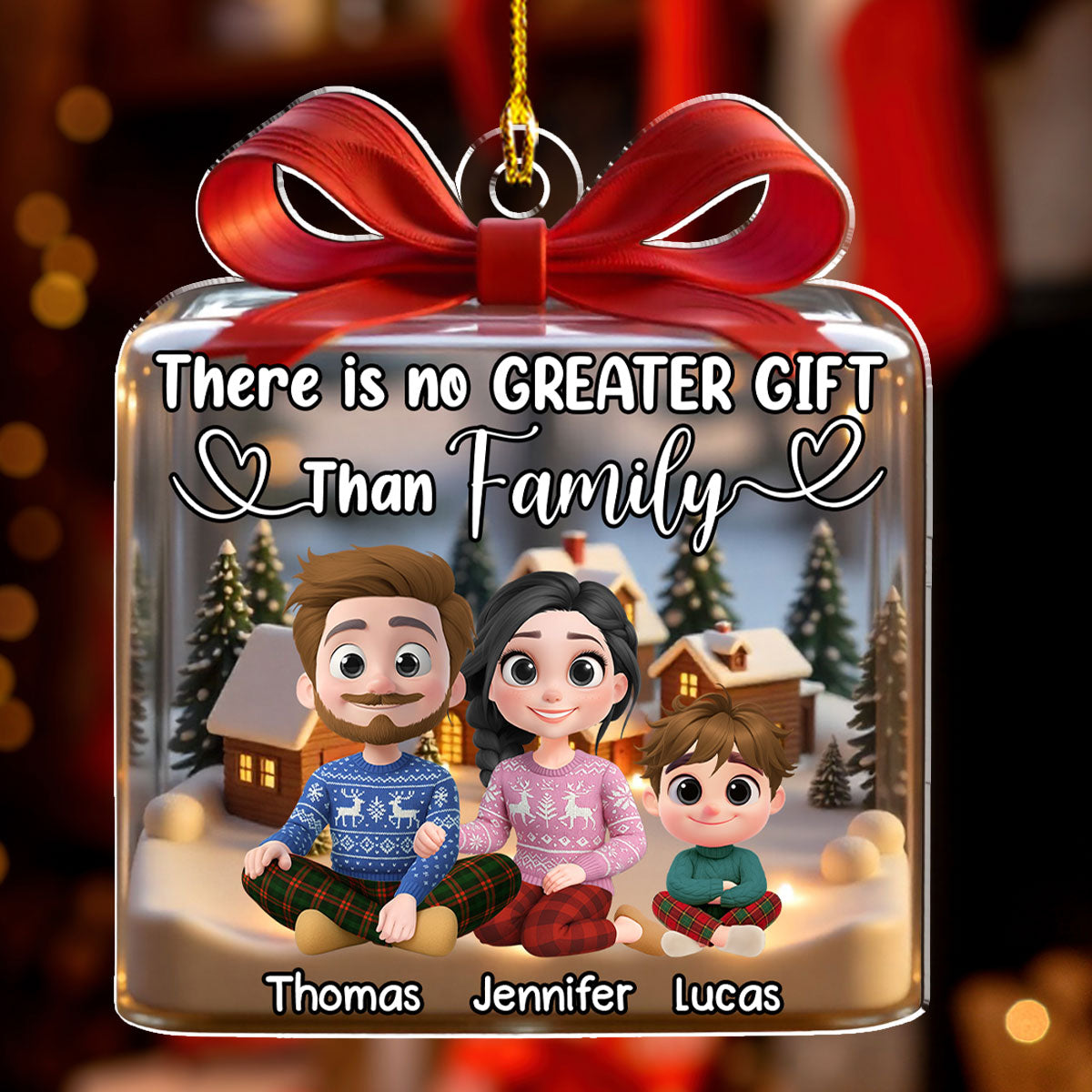 Family Is The Best Gift Ever - Personalized Custom Acrylic Ornament