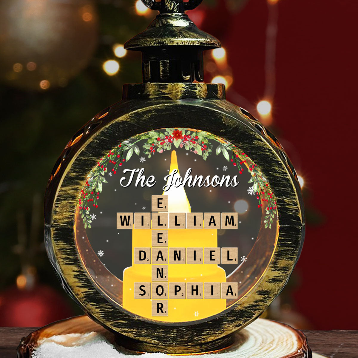 Home Is Where - Personalized Custom Christmas Lantern
