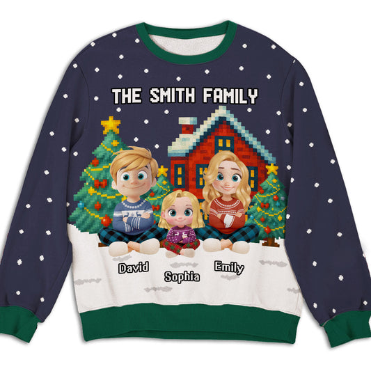 Family Christmas Together - Personalized Custom All-Over-Print Sweatshirt