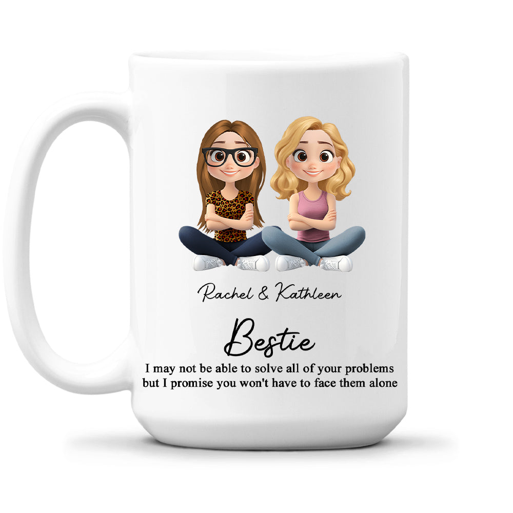 Friendship Forever Keepsake Cartoonize - Personalized Custom Coffee Mug