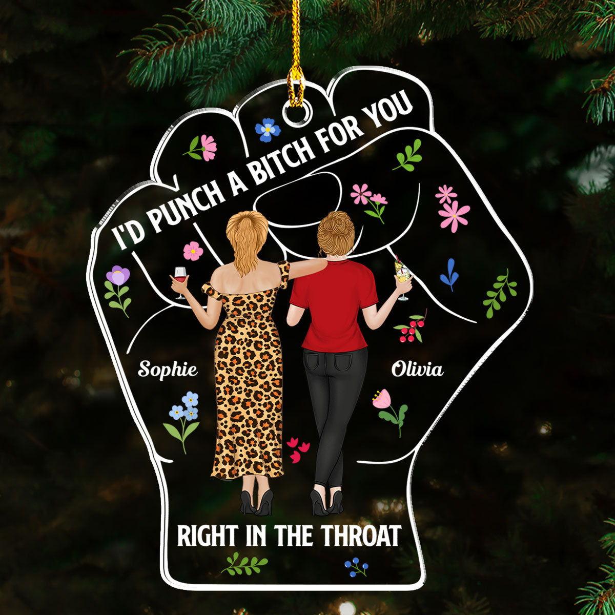 Punch For Friendship - Personalized Custom Acrylic Ornament