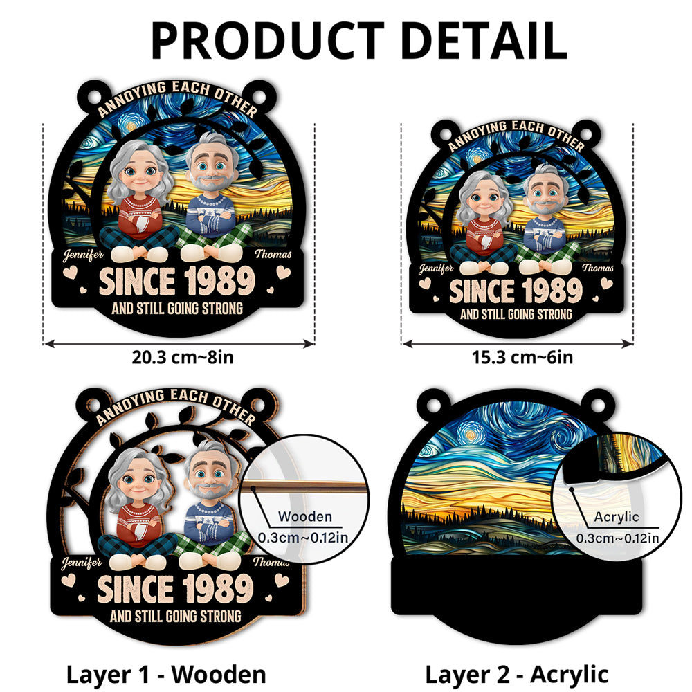 Love You Forever Christmas - Personalized Custom Suncatcher