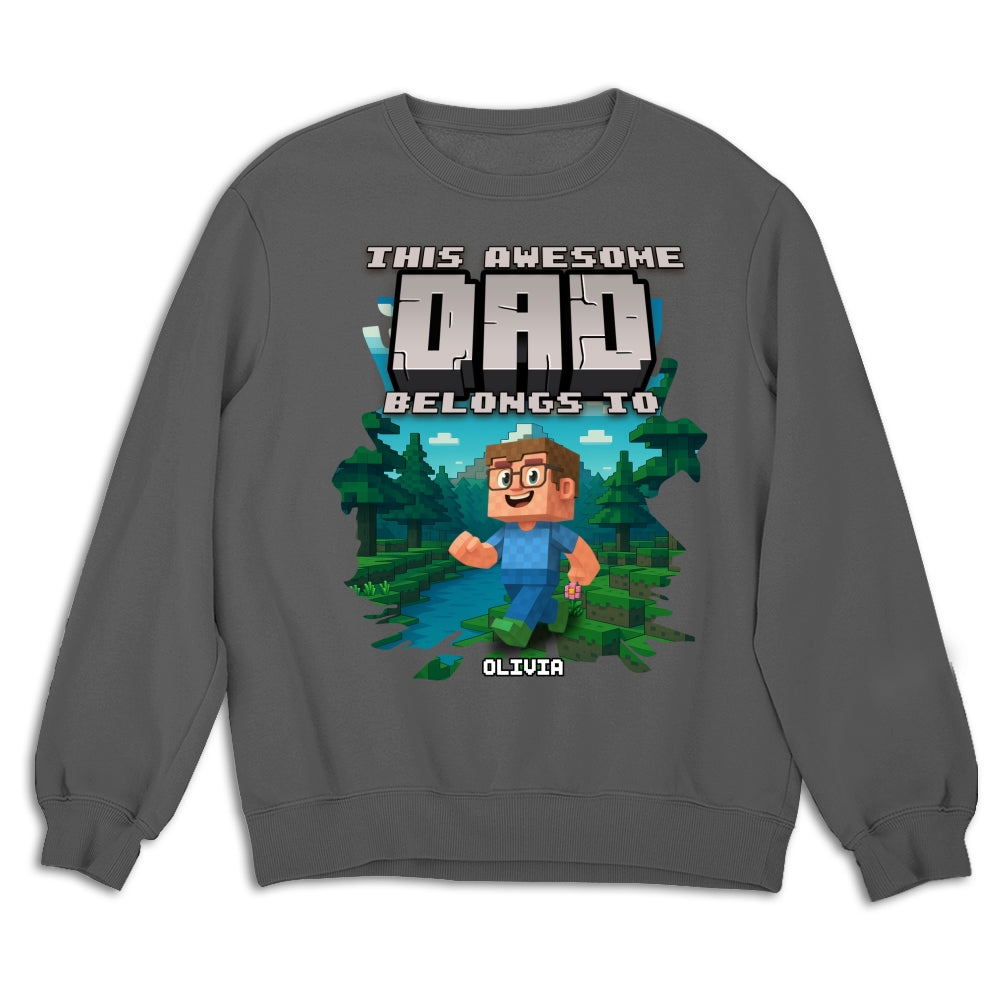 This Awesome Dad Belongs To Me - Personalized Custom Shirt