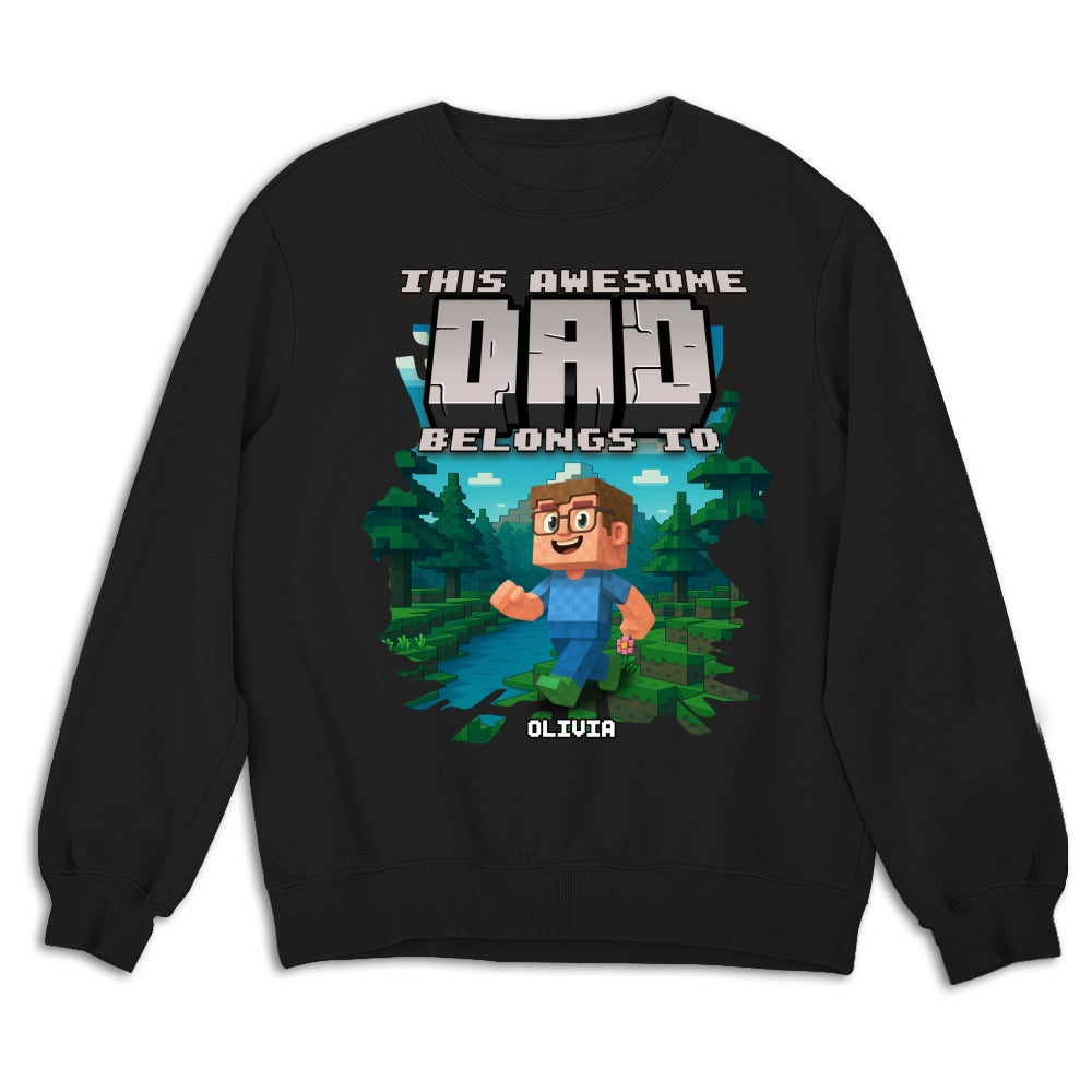 This Awesome Dad Belongs To Me - Personalized Custom Shirt