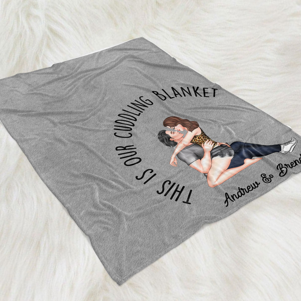 Our Cuddling Blanket - Personalized Custom Fleece Blanket