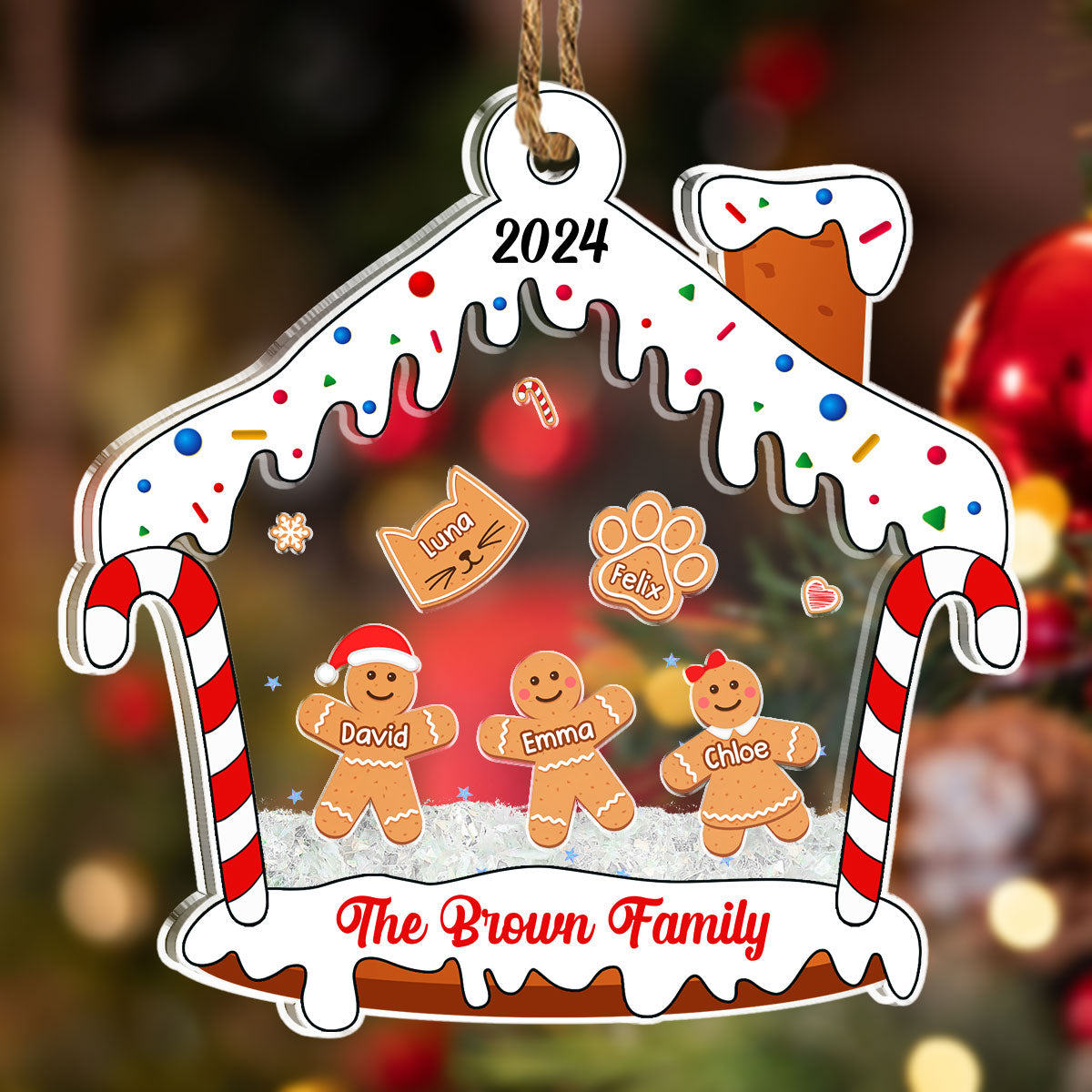 Member Of Family - Personalized Custom Acrylic Shaker Ornament