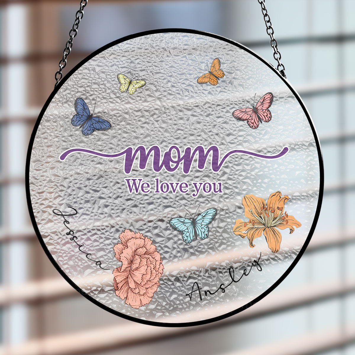 Mom You Brighten My Life - Personalized Custom Window Hanging Suncatcher