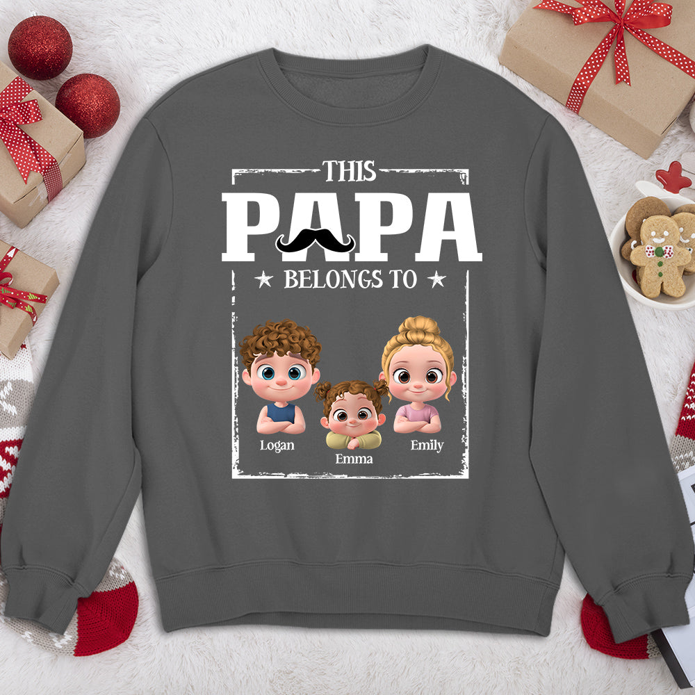 This Papa Belongs To - Personalized Custom Shirt