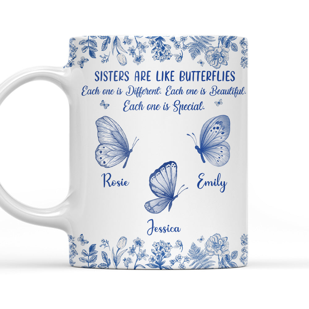 Sisters Make Life More Beautiful - Personalized Custom Coffee Mug