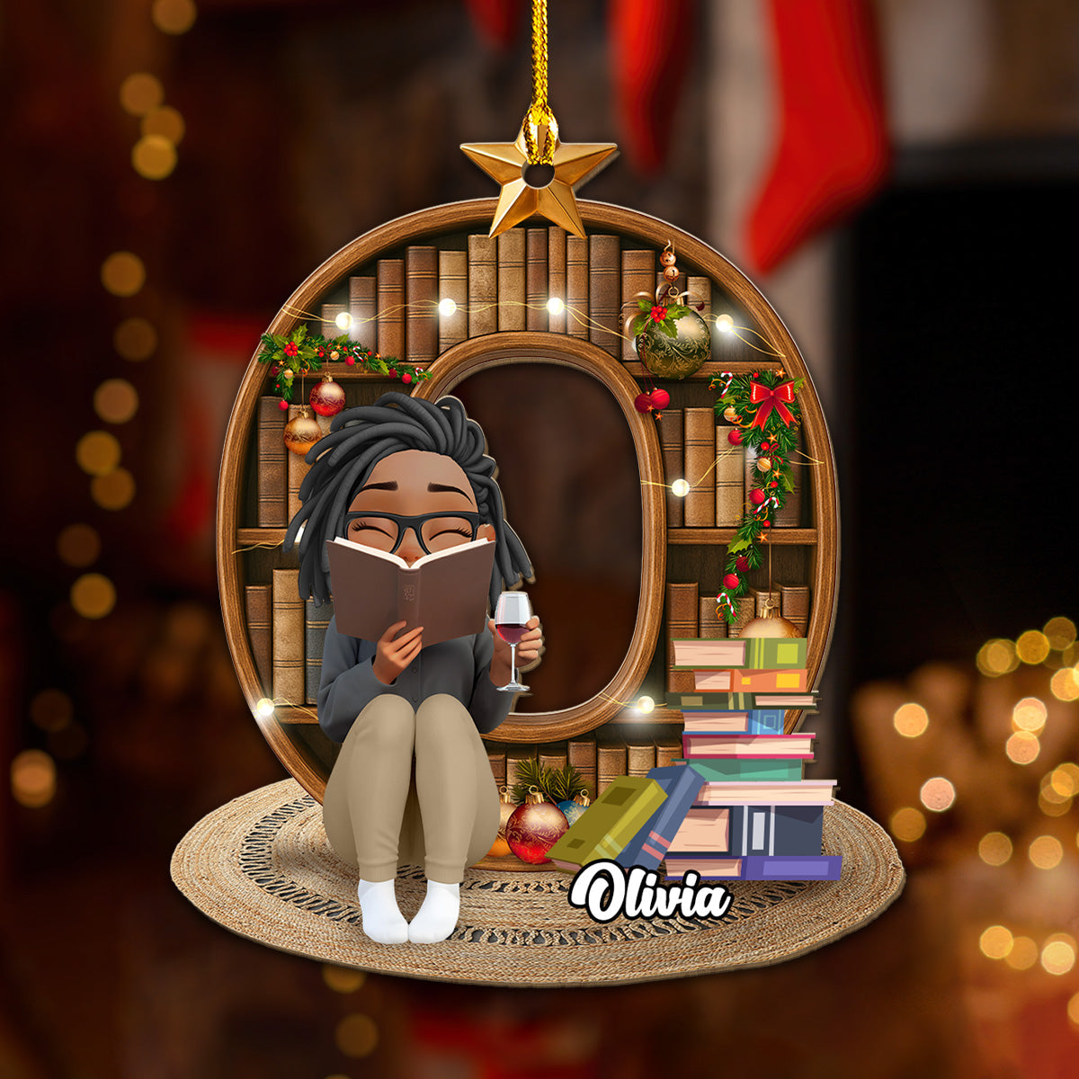 I Am A Bookaholic - Personalized Custom 3D Effect Wood Ornament