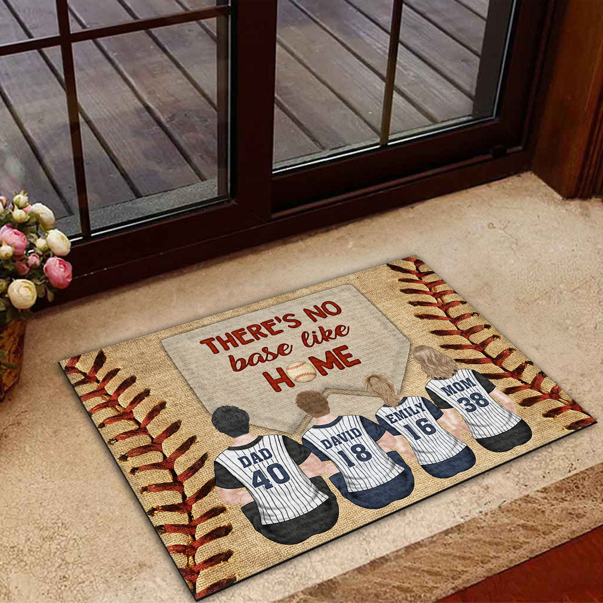 There Is No Base Like Home - Personalized Custom Doormat