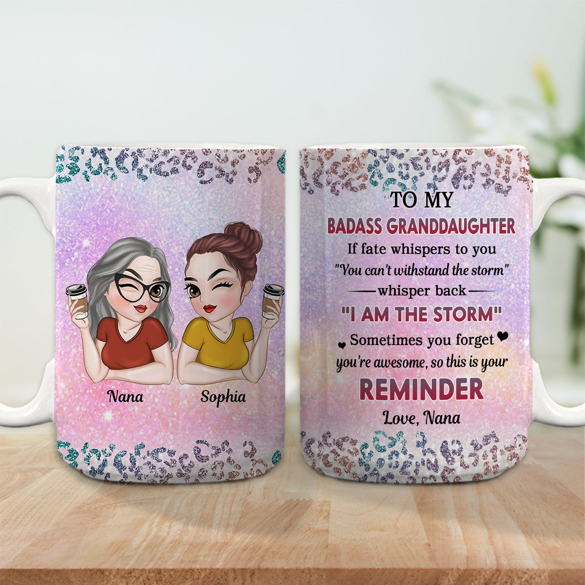 My Brave Granddaughter - Personalized Custom Coffee Mug