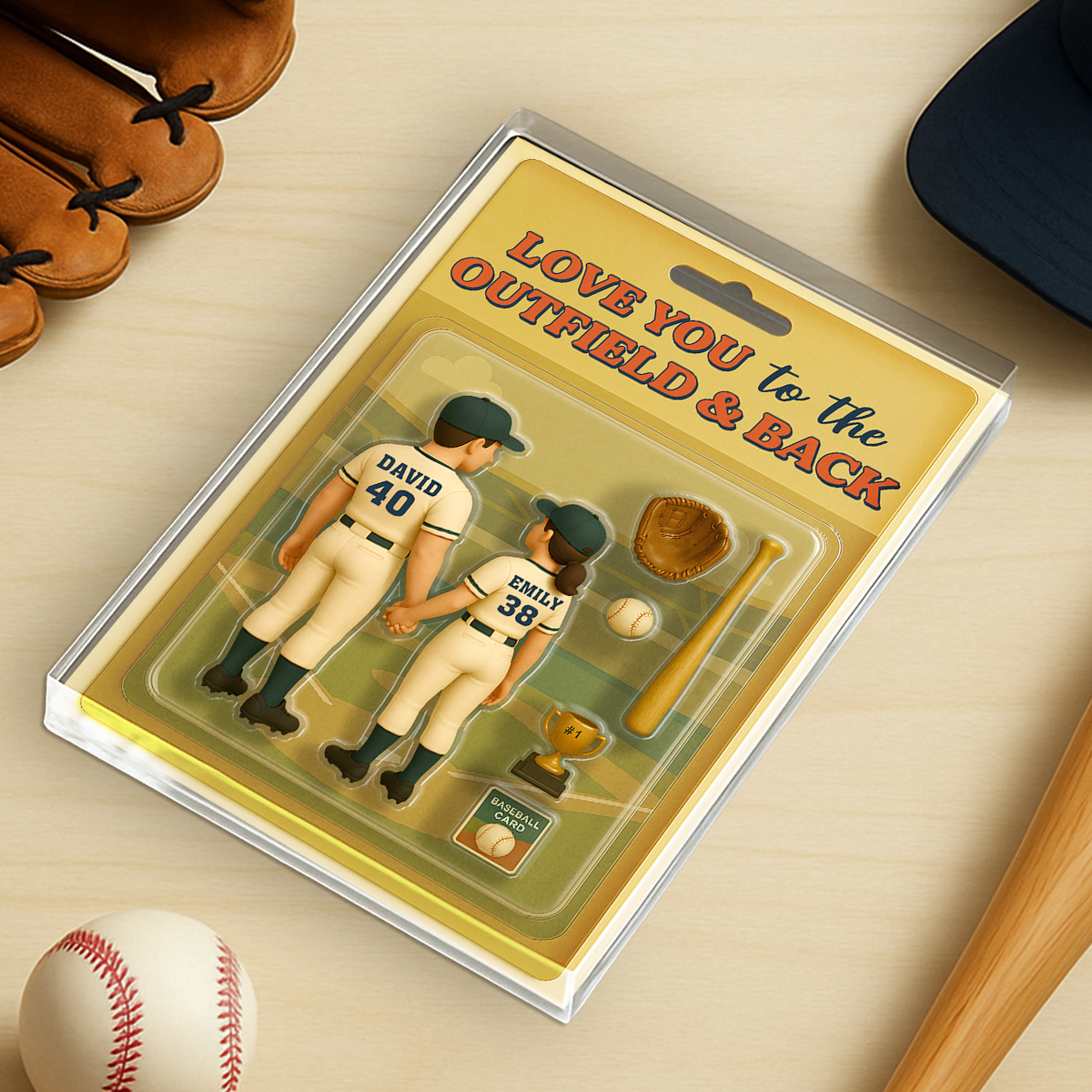 Baseball Couple - Personalized Custom Acrylic Plaque