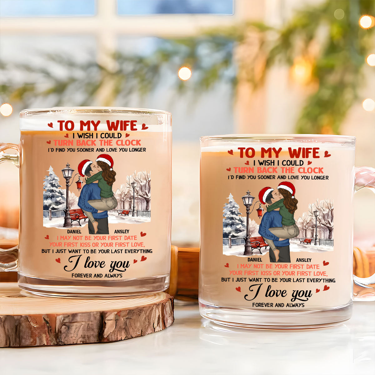 I Wish I Could Turn Back The Clock - Personalized Custom Glass Mug