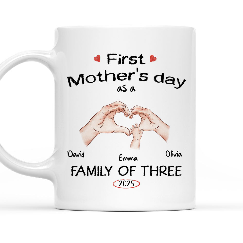 As A Family Of Three - Personalized Custom Coffee Mug