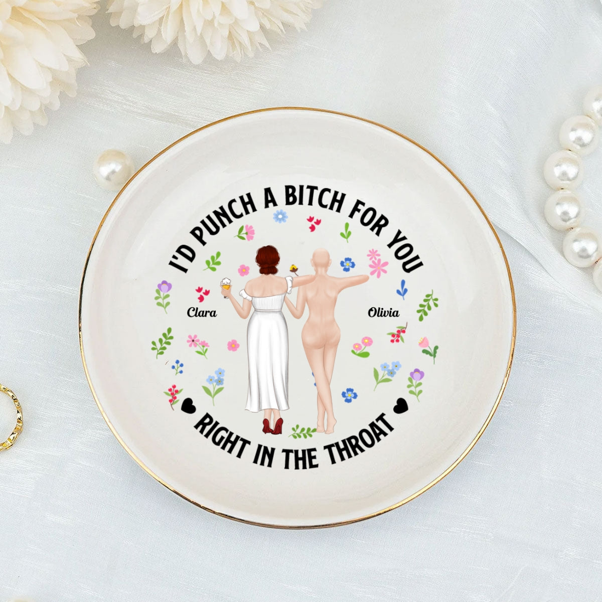 Punch Bitch Besties - Personalized Custom Jewelry Dish