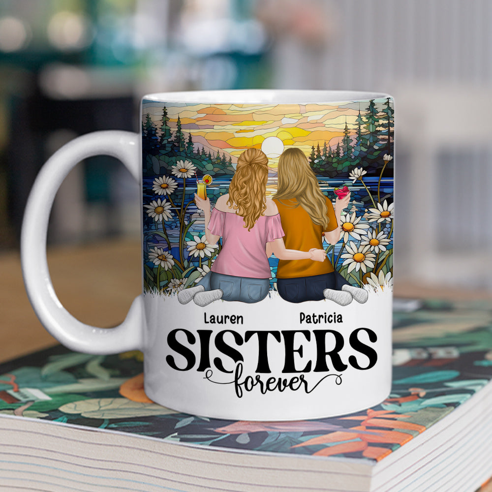 Sisters Forever - Personalized Custom Coffee Mug