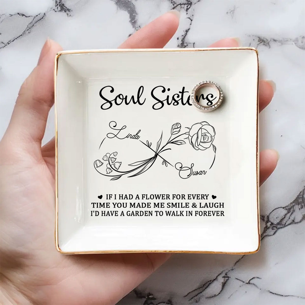 Soul Sister - Personalized Custom Jewelry Dish