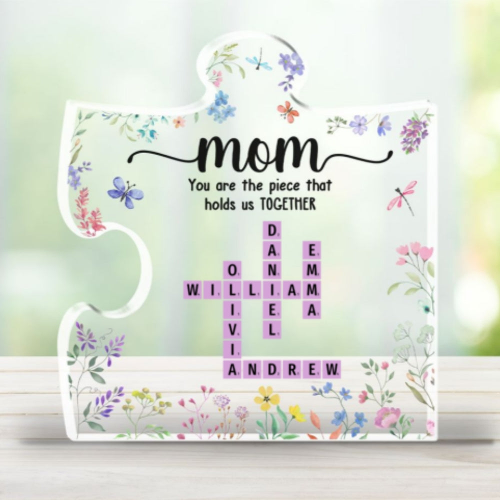 Mom Holds Us Together - Personalized Custom Acrylic Plaque