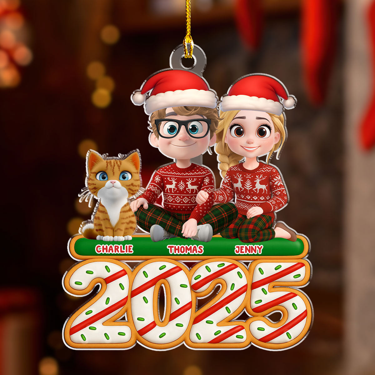 We And Our Cat Tree Cake - Personalized Custom Acrylic Ornament