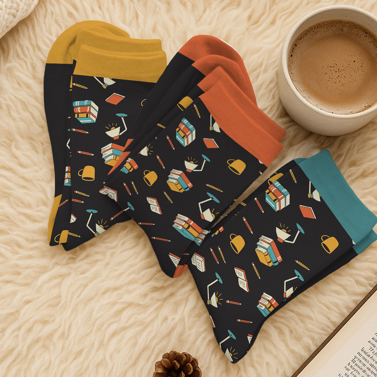 I Am Booked - Personalized Custom Crew Socks