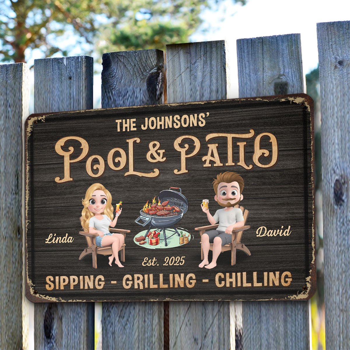 We At Pool And Patio - Personalized Custom Metal Sign