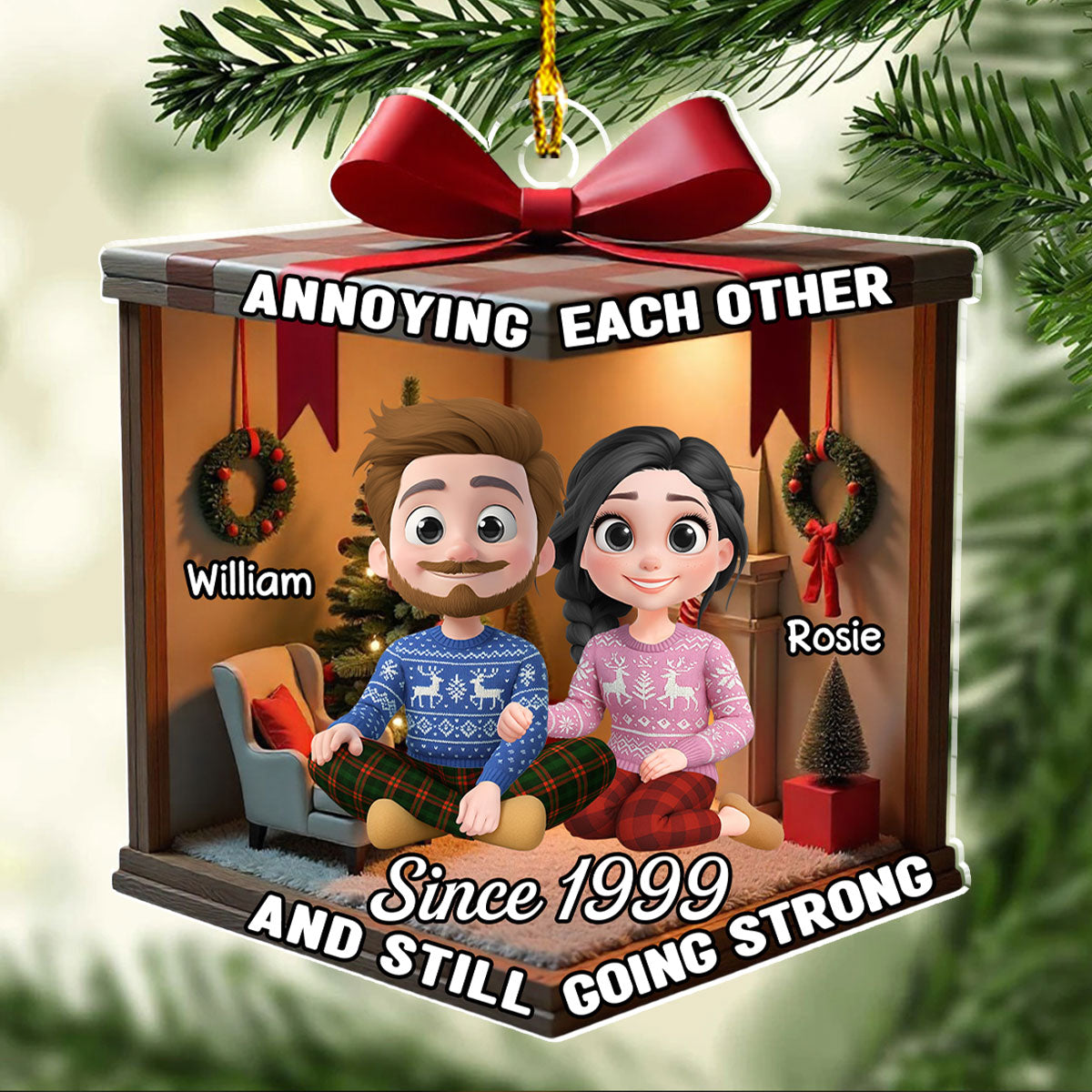 Together This Christmas 2025 - Personalized Custom Acrylic Ornament