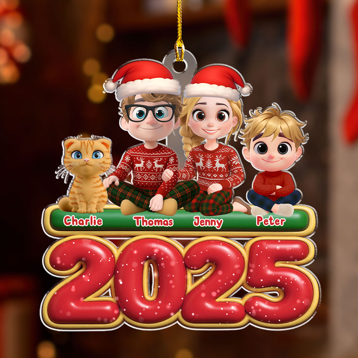 We And Our Kids Cat Version - Personalized Custom Acrylic Ornament