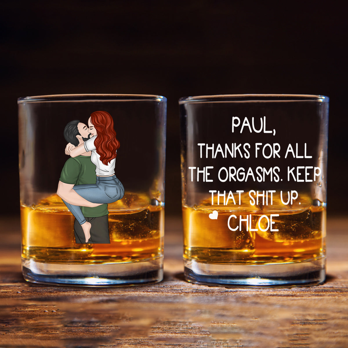 Thanks For All - Personalized Custom Whiskey Glass