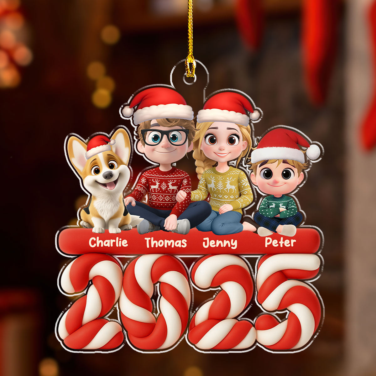 Family Marshamallow - Personalized Custom Acrylic Ornament