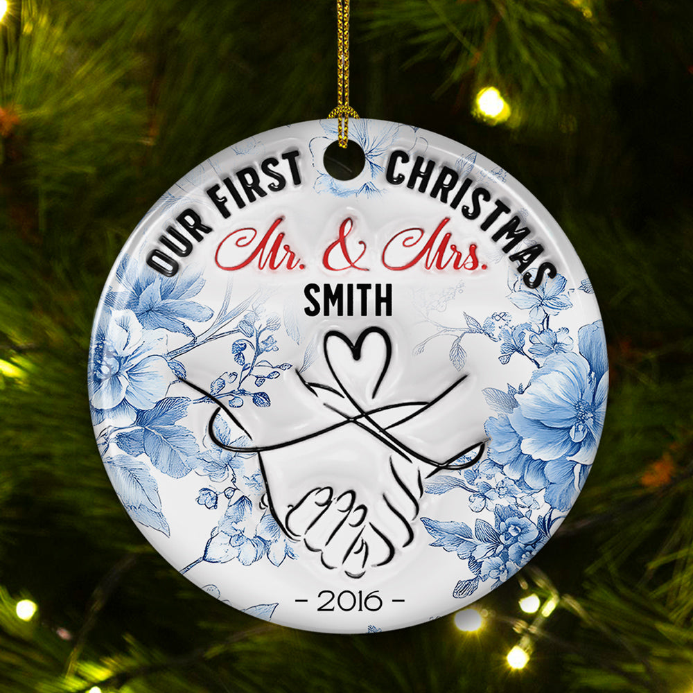 Always Close At Heart - Personalized Custom 3D Inflated Effect Ceramic Ornament