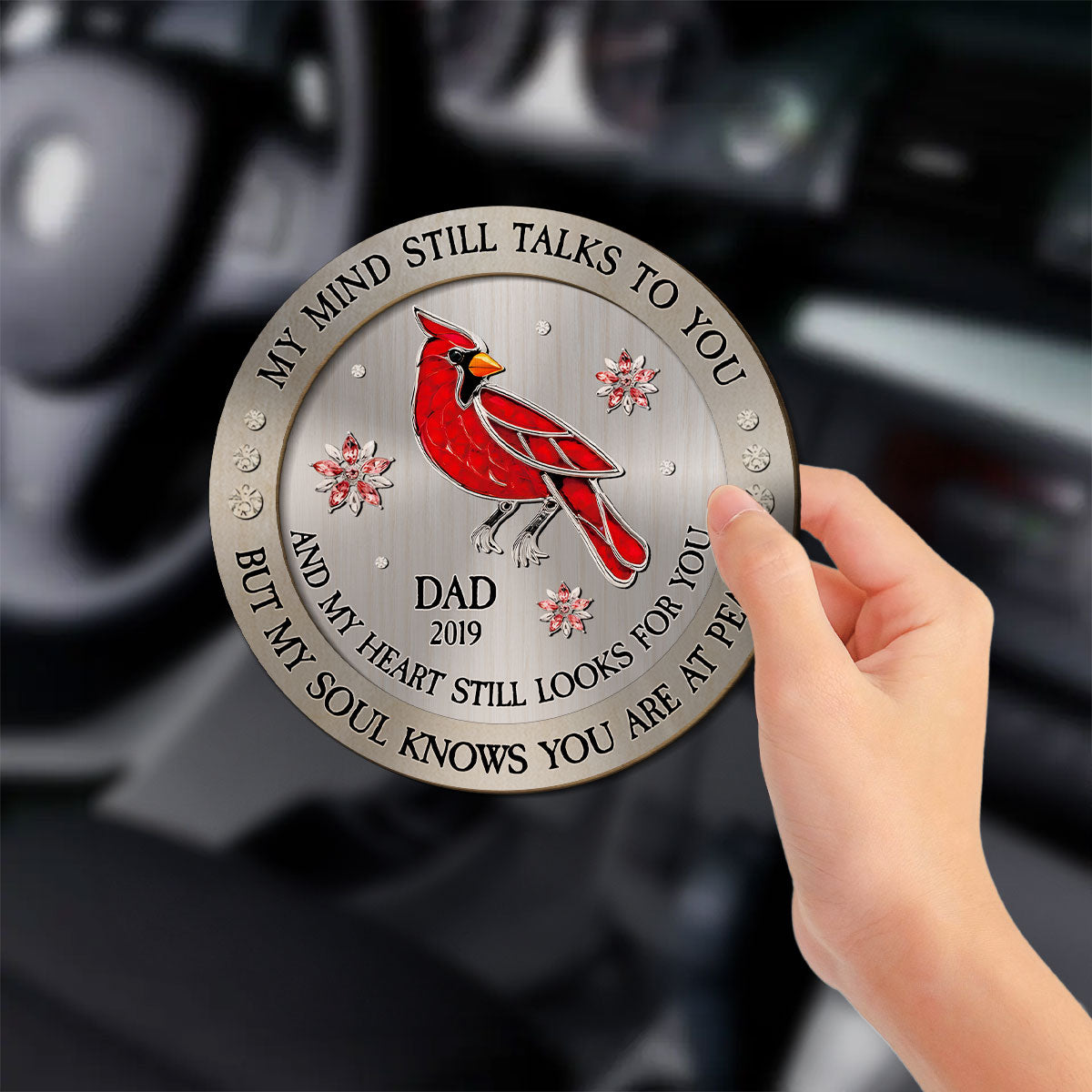 My Soul Knows You Are At Peace - Personalized Custom Car Visor Clip