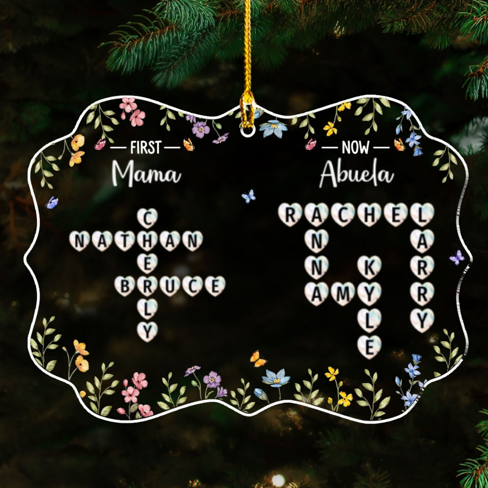 From Mom To Grandma Crossword - Personalized Custom Acrylic Ornament