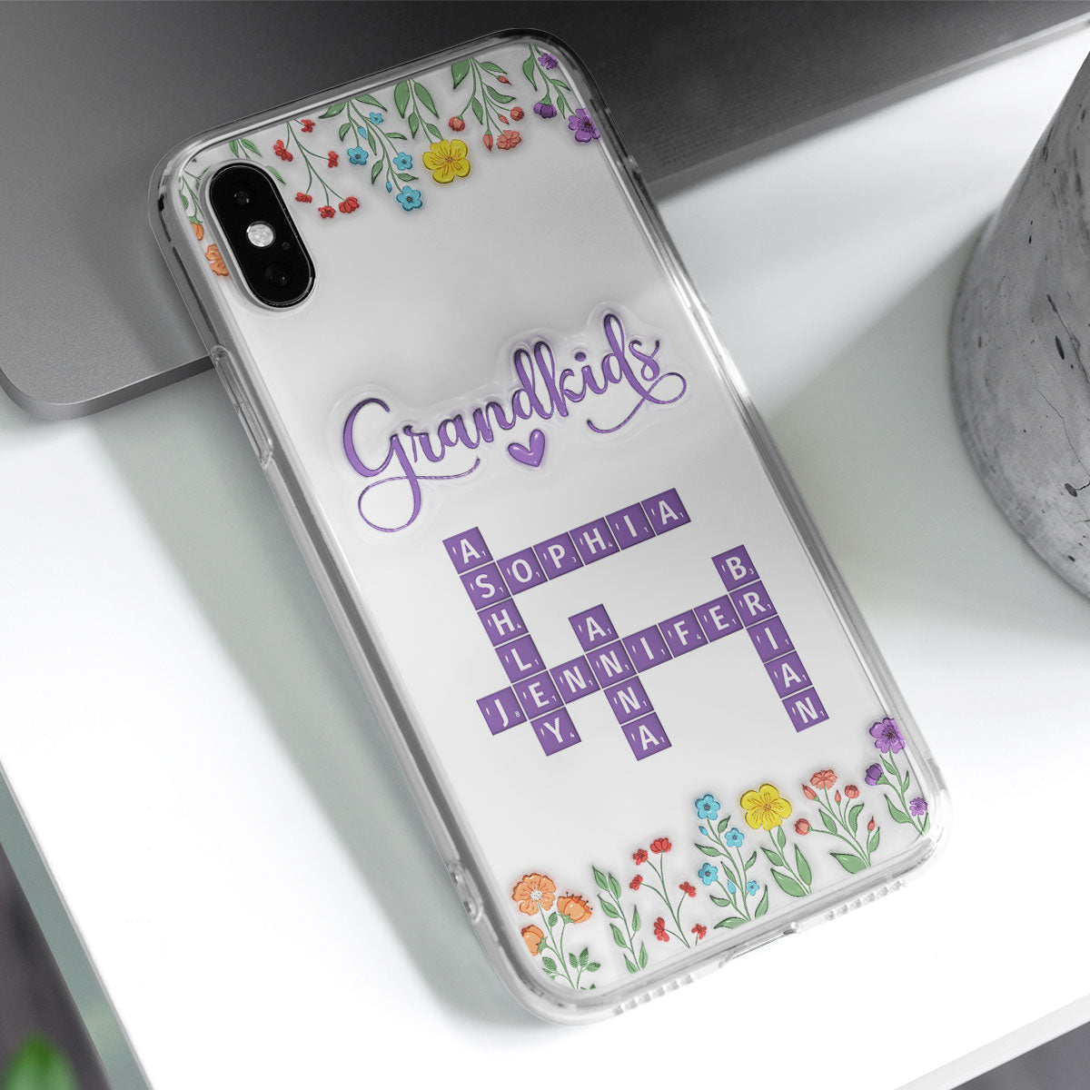 Love My Grandkids Crossword - Personalized Custom 3D Inflated Effect Phone Case
