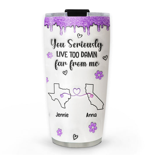 Wish You Lived Closer - Personalized Custom 3D Inflated Effect Tumbler