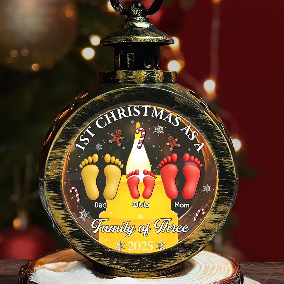 Our First Christmas - Personalized Custom Christmas Lantern