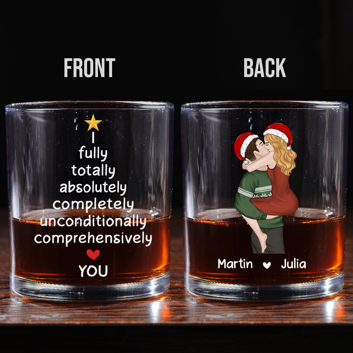 I Fully Love You - Personalized Custom Whiskey Glass