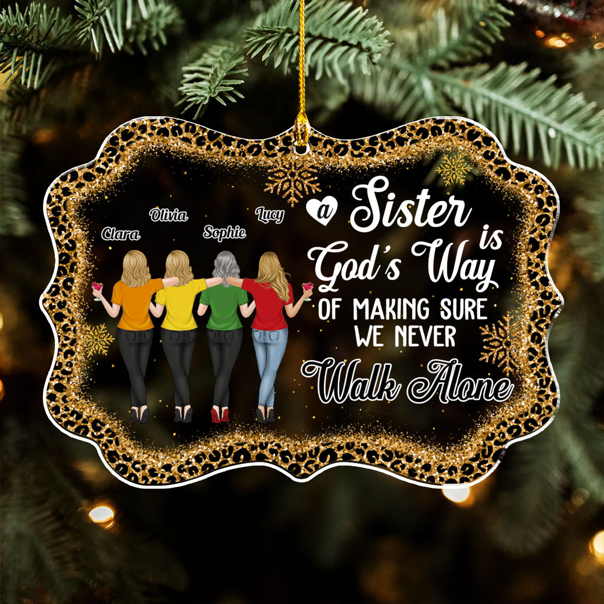 We Never Walk Alone Ver 2 - Personalized Custom Acrylic Ornament