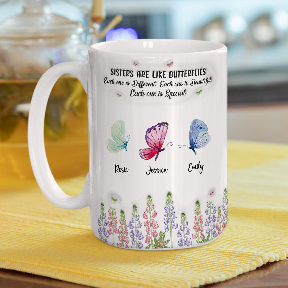 Sisters Nurture With Endless Care - Personalized Custom 3D Inflated Effect Mug